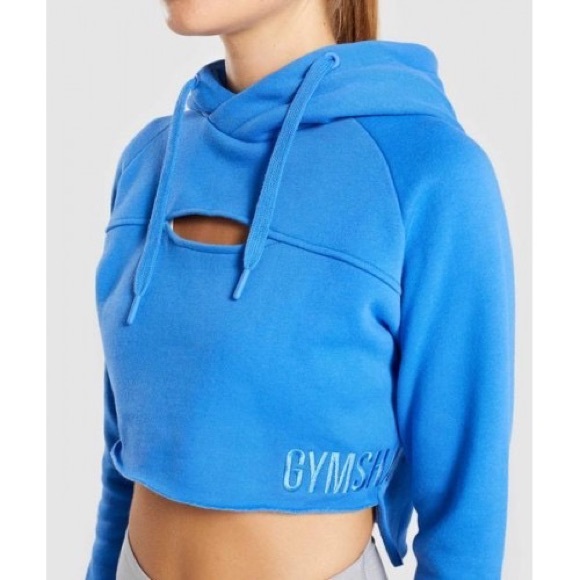 Raw edge cropped hoodie - Picture 1 of 9